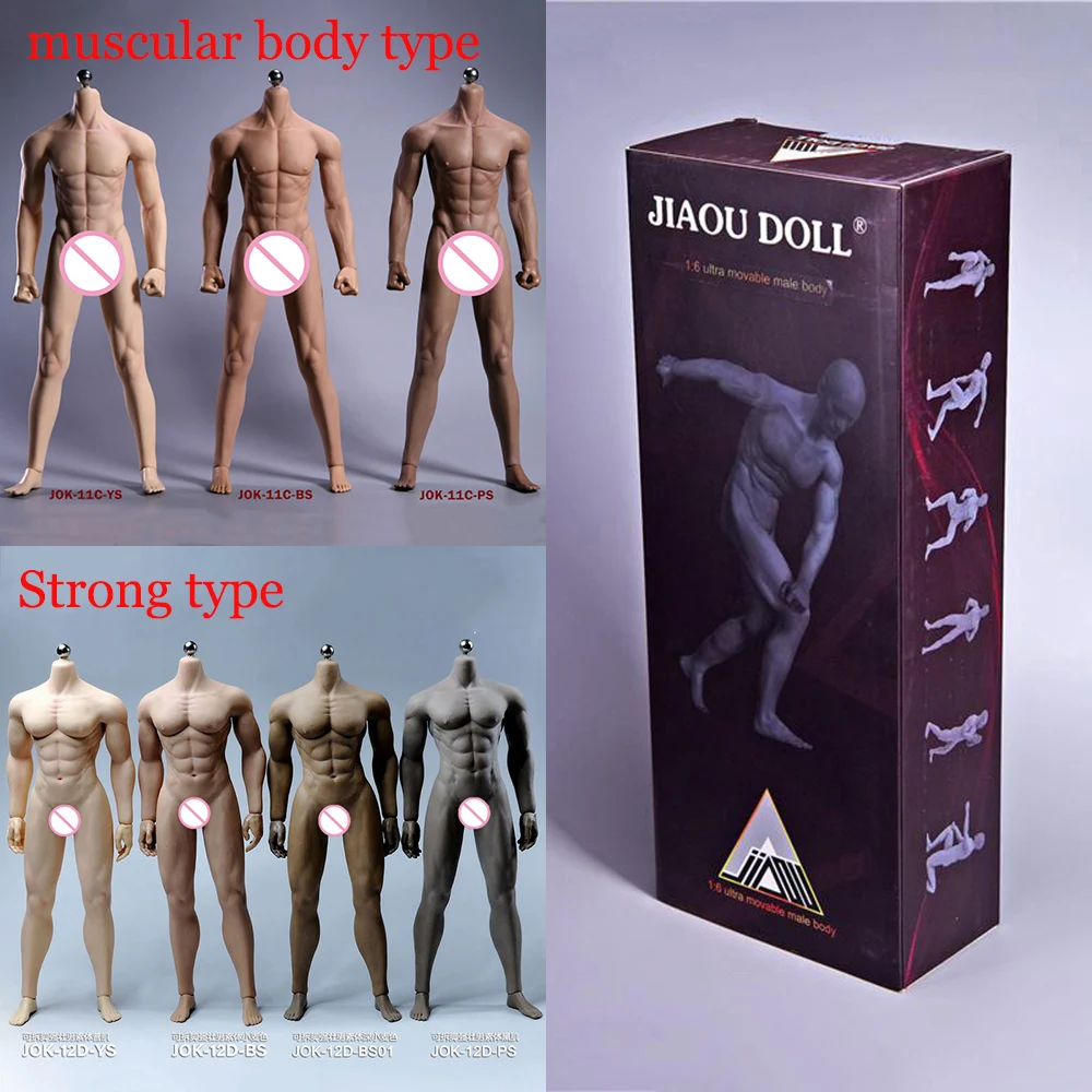 

JOK-11C JOK-12D 1/6 Super Flexible Seamless Muscular/Strong Type Male Stainless steel Skeleton Body with Genitalia Model Toys