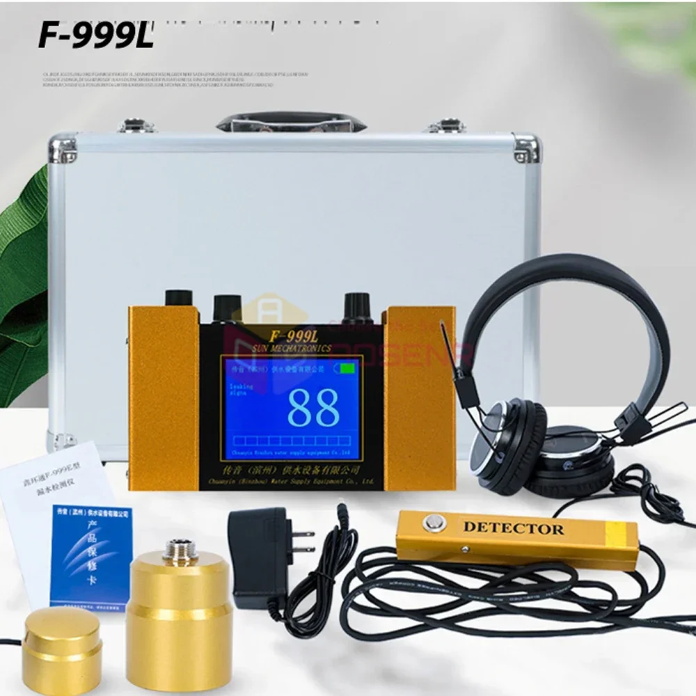 F999L Water Leak Detector Water Pipe Leak Detection Instrument househol Water Pipe Leakage Floor Heating Leak Detector F999E