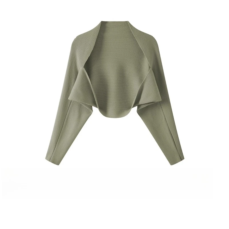 

Элегантный французский вязаный кардиган, женский весенне-осенний шарф, небольшой жилет на плечо, майка, свободная куртка E12845