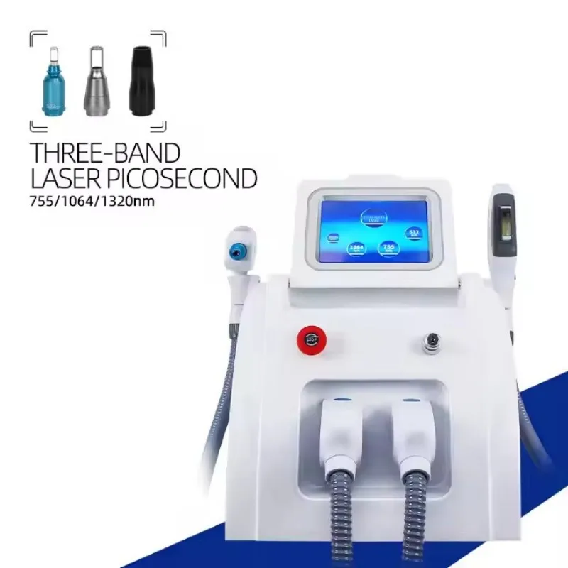 2 In 1 Nd Yag Laser Tattoo Removal 532 1064nm 1320nm Laser Photon Rejuvenation Pigment Treatment IPL Laser Hair Removal Machine