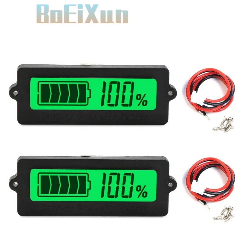 

12V/24V LY6W Lead Acid Battery Capacity Indicator LCD Digit Display Meter Lithium Battery Power Detector Tester Voltmeter