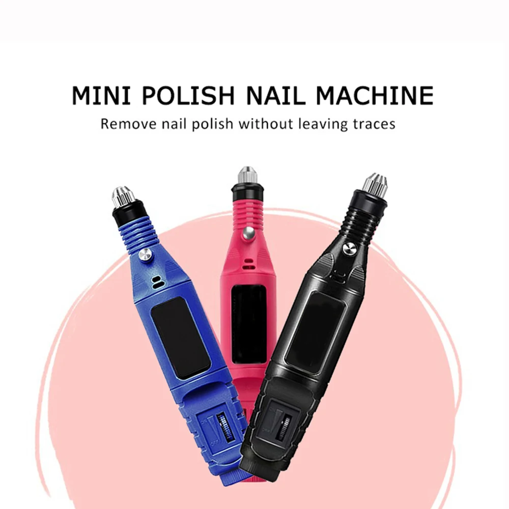 

Mini electric nail sharpening machine Smooth intelligent speed control electric nail Polish Nail Polish tool set Color Black 105