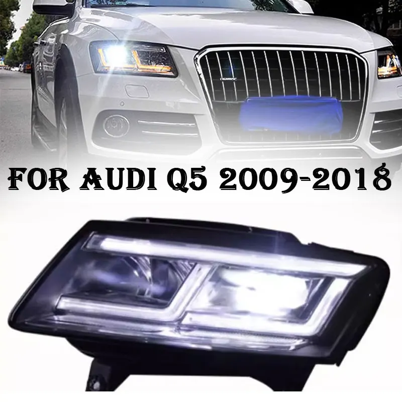 LED Headlamps for Audi Q5 Headlights 20092010 2012 2013-2018 Q5L 8R Styling LED Daytime Lights Dual Projector Car Accesorios