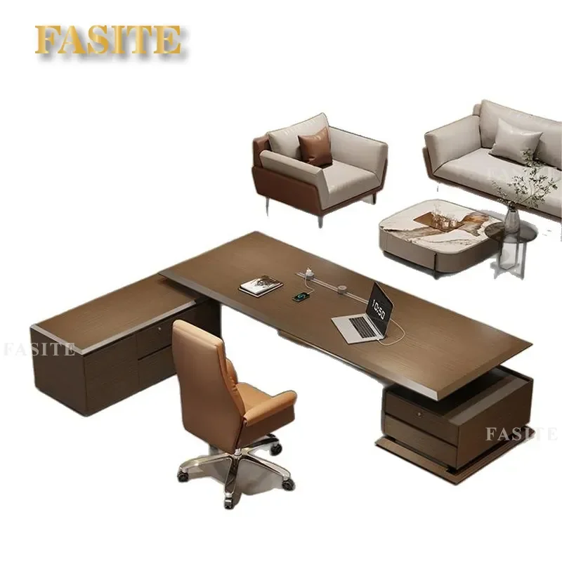 For Modern Simple Large Office Desk and Chair Set High End Light Luxury Manager Desk Furniture Home Office