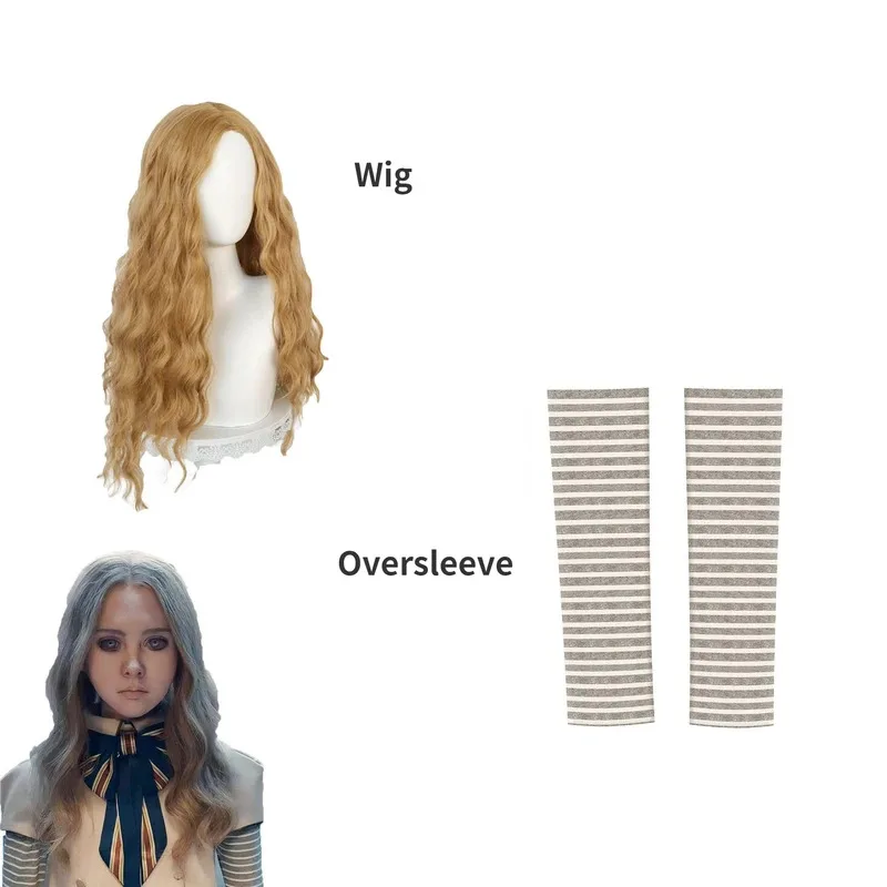 أزياء M3GAN التأثيرية للأطفال ميغان آي دمية الروبوتات فستان شعر مستعار فيلم رعب للأطفال مجموعة كاملة الزي الرسمي للهالوين للفتيات والأطفال