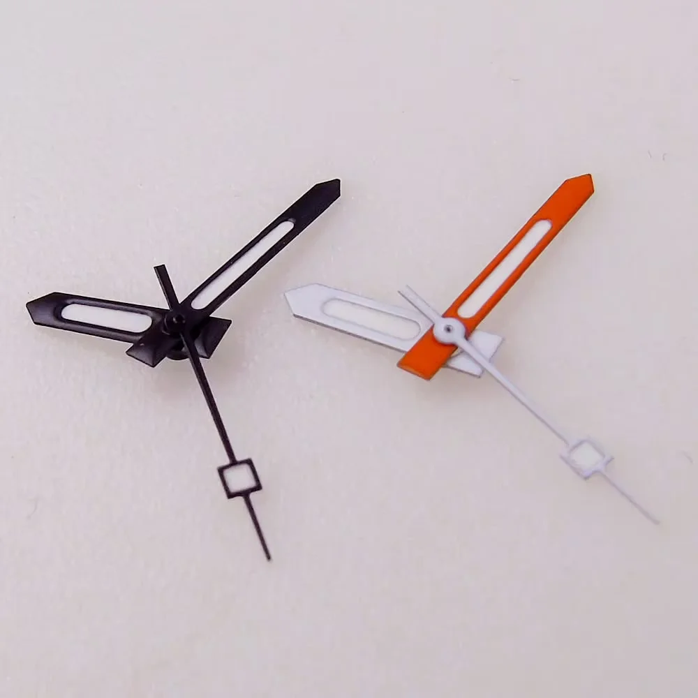 High-quality Black Edge White Orange Watch Hand Needles Fit NH35A NH36A PT5000 Automatic Accessories Watch Parts Luminous