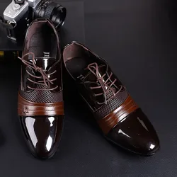 Men Leather Formal Shoes Spring and Autumn Fashion Men Luxury Plus Size 49 Office Business Black Shock Absorbing Casual Shoes