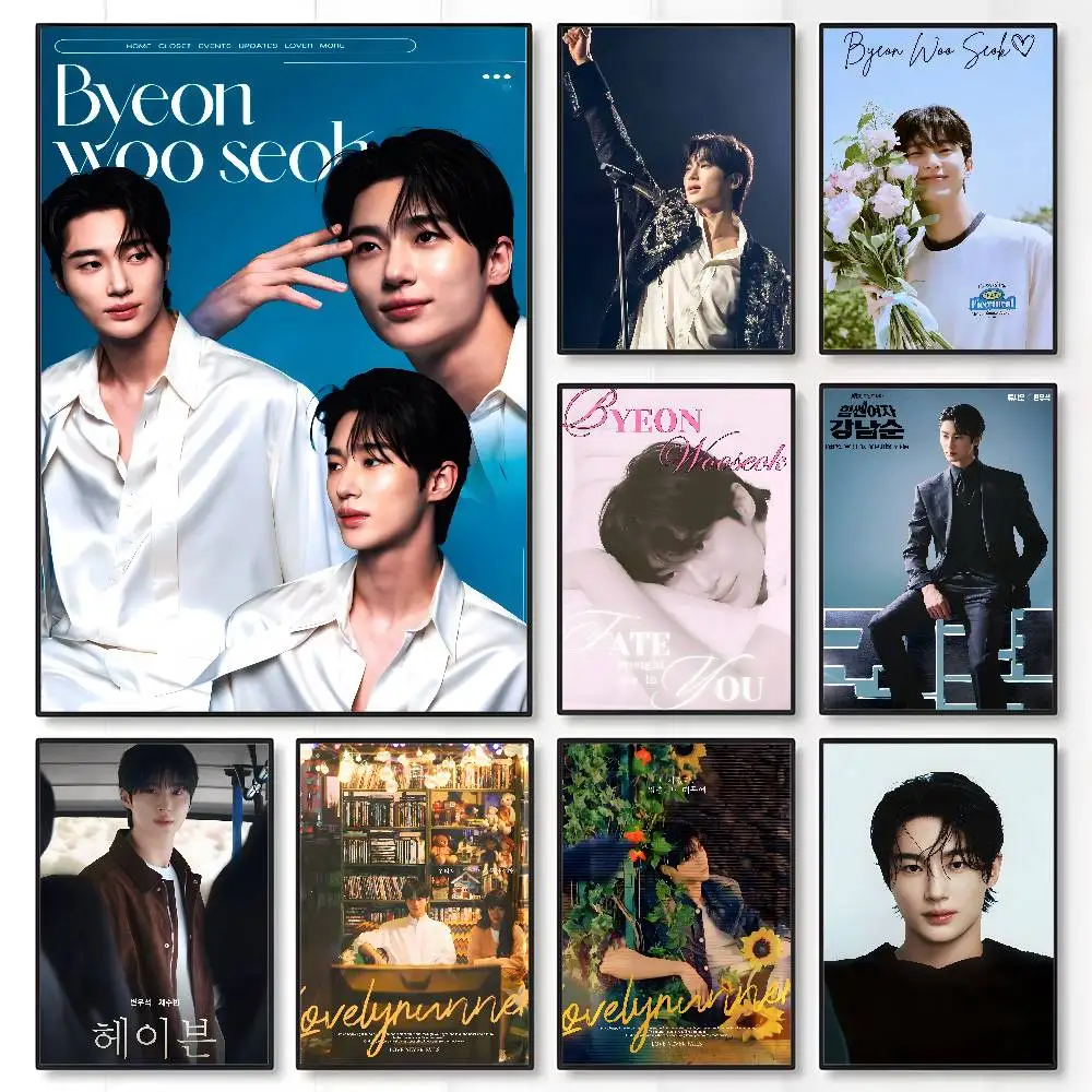 

Korea Model Actor B-byeon Woo Seok Poster High Quality Dorm Living Room Aesthetic Wall Decoration Painting Stickers Gift