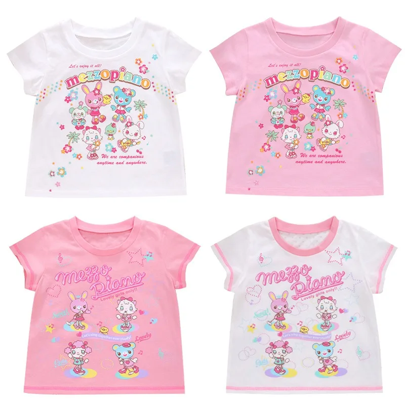 Girls Short-sleeved T-shirts  Japanese Kids T-shirt  Baby Clothes  Korean Girl Tops Mother-kids Shirt