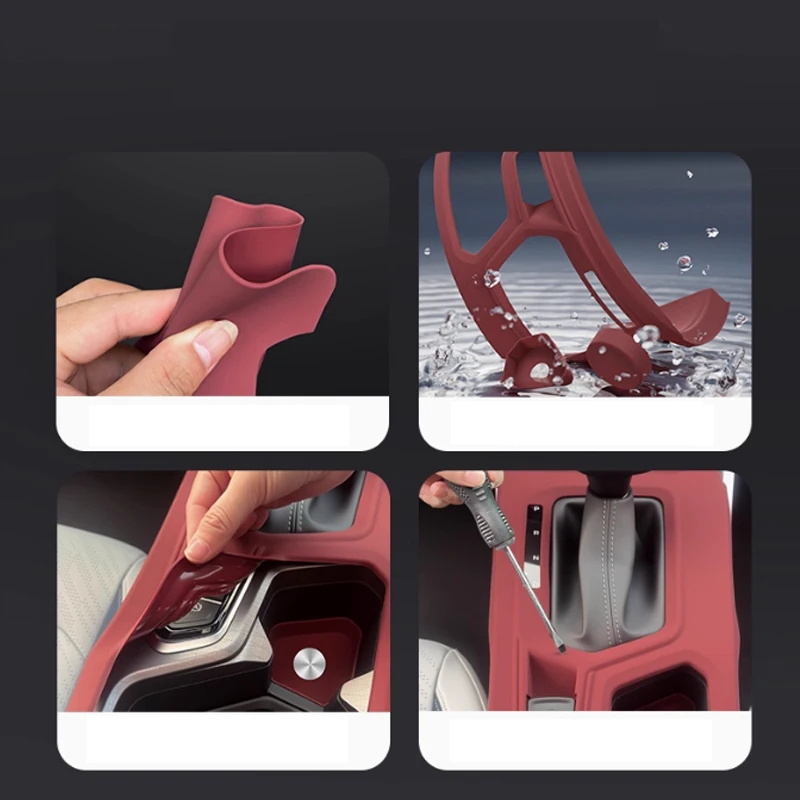 Almohadilla de silicona para Geely Emgrand 4th 2022-2025, protección de Control Central, accesorios de coche a prueba de polvo
