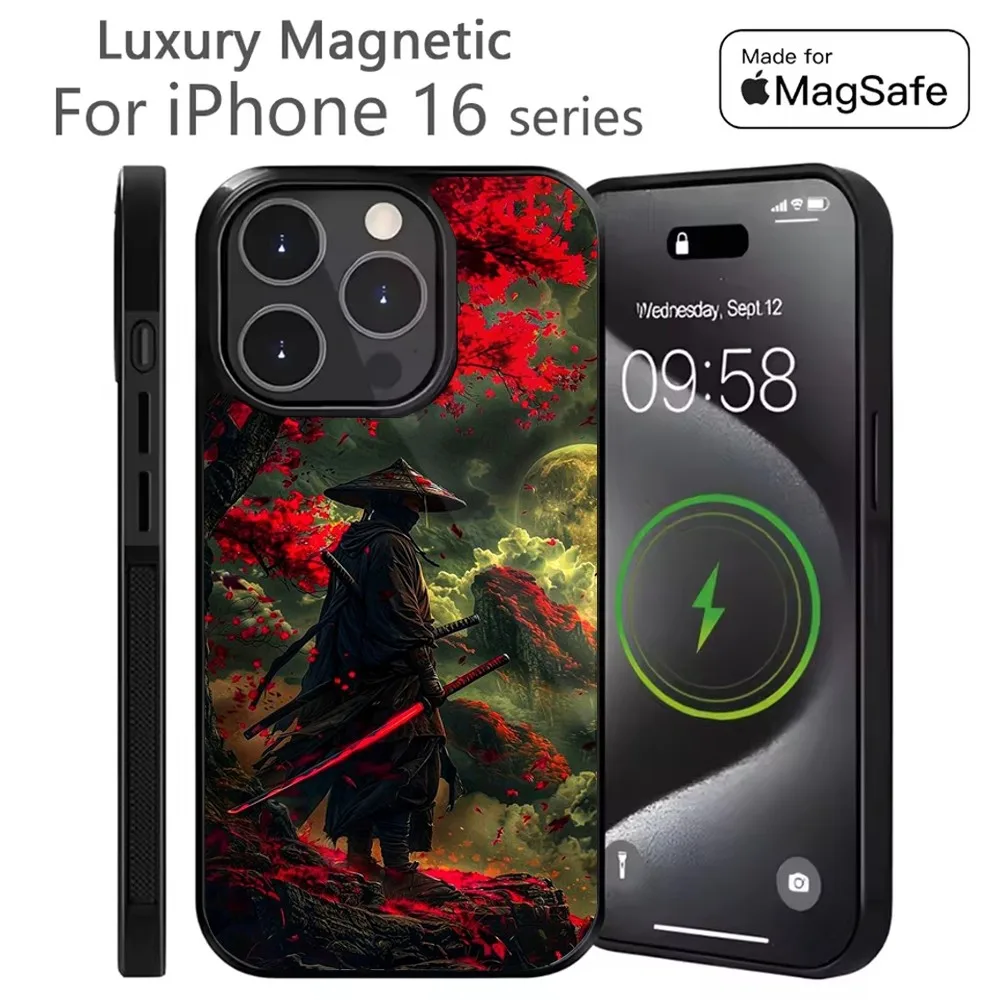 

Japanese Bushido Samurai Phone Case For iPhone 16,15,14,13,12,11,Plus,Pro,Max Mini Magsafe Magnetic Wireless Charging