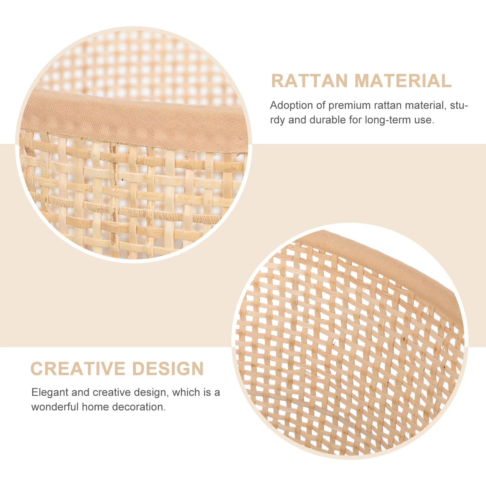 

Rattan Woven Ceiling Lamp Cover Sturdy Creative Hanging Lampshade Suitable for Home Living Room Study Room Decorative Light