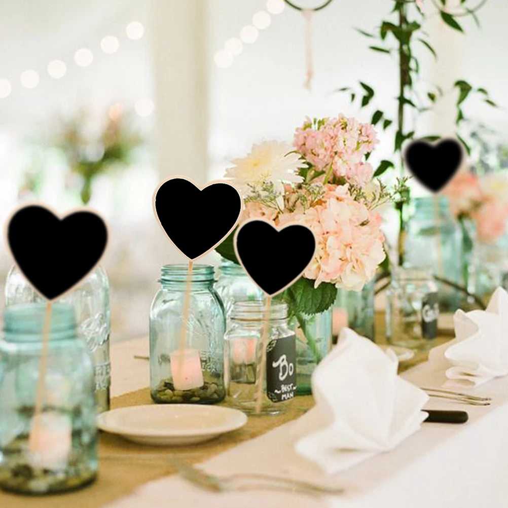 

40Pcs Mini Chalkboard Plant Markers Wooden Garden Labels Accessories for Gardening Supplies Garden Markers