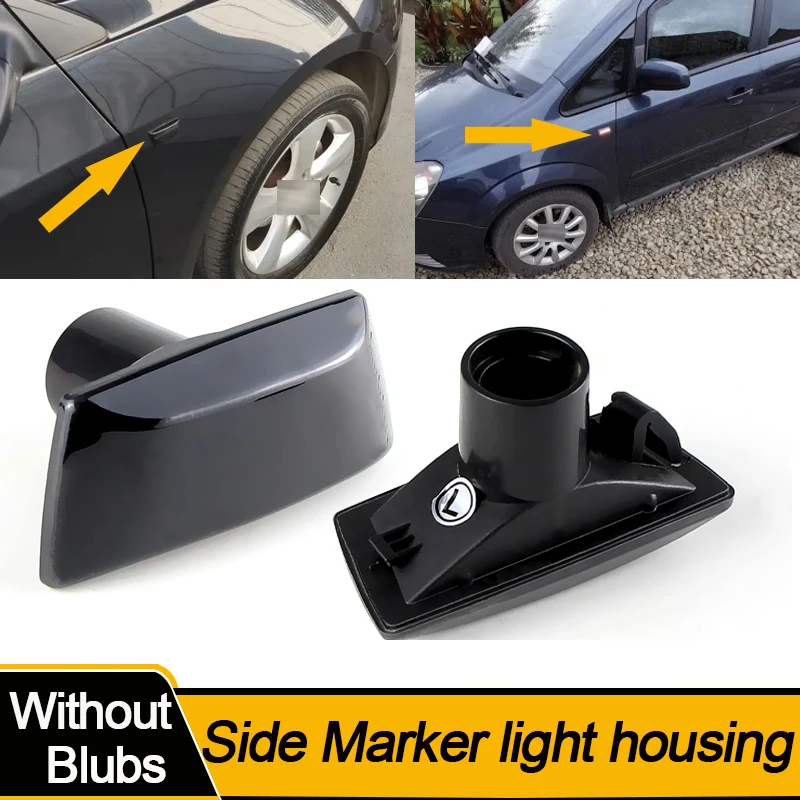 2PCS For Opel Insignia Astra H Zafira B Corsa D E For Chevrolet Cruze Side Marker Turn Signal Light Shells housings no bulb