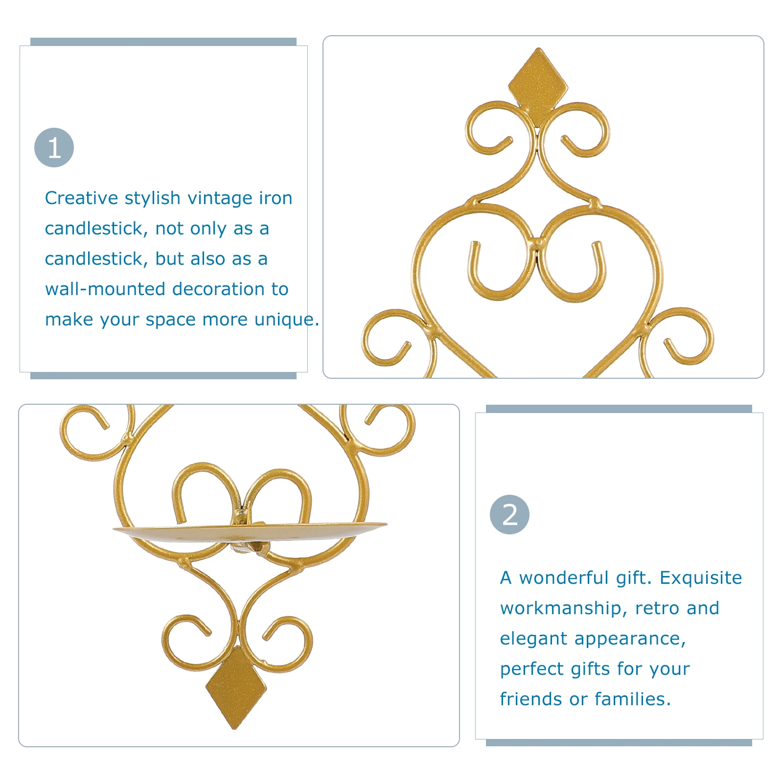 

2Pcs Wall Sconces Exquisite Craftsmanship Chic and Charming for Interior Decoration and Gifting