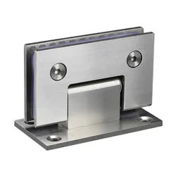 Stainless Steel Shower Glass Door Hinge 90 Degree Wall-to-Glass Showcase Cabinet Clamp Glass Shower Doors Hinge, Burshed петли