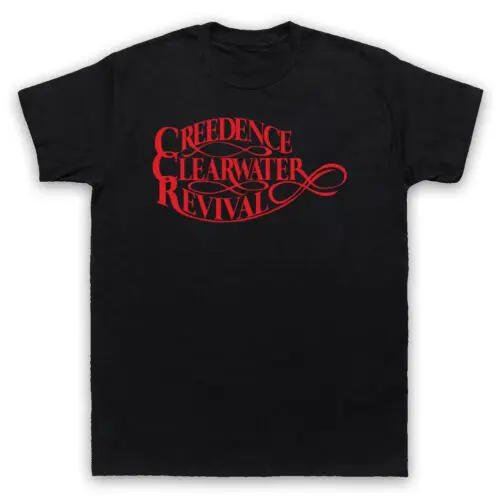 CCR CREEDENCE CLEARWATER REVIVAL TEXT LOGO UNOFFICIAL MENS & WOMENS T-SHIRT