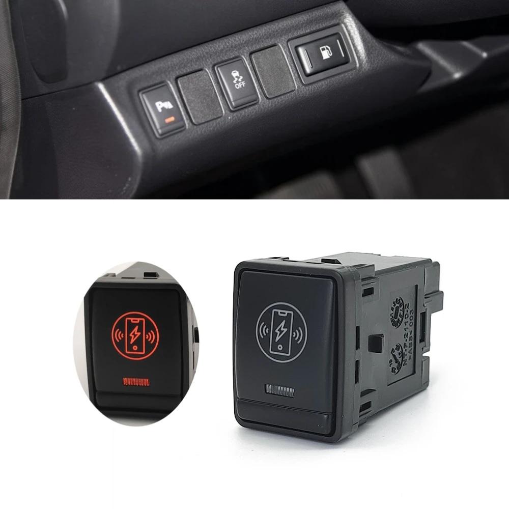 Car Wireless Phone Charger on Off Switch for Nissan X-Trail T32 2014 Qashqai J11 2015 Tiida Xterra Sylphy Teana C26 C27