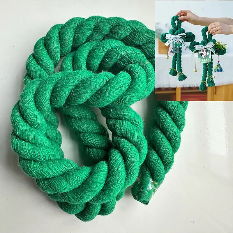 Cotton Cord Thick Twisted Rope Handmade Accessories Decorative DIY Craft Decoration Rope Cotton Cord for Bag Drawstring Belt
