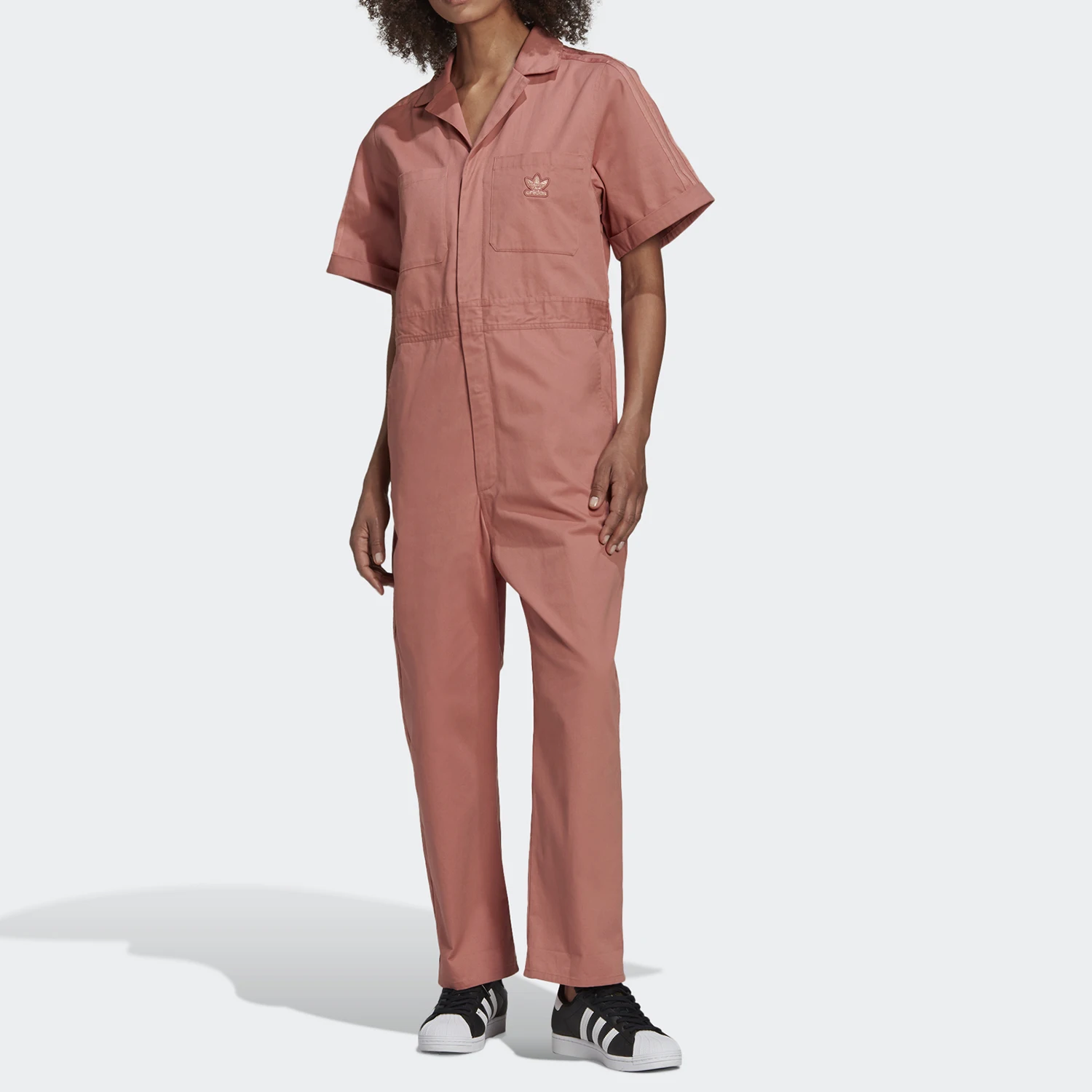 Adidas Originals Womens Trefoil Logo Casual Jumpsuit GM6687
