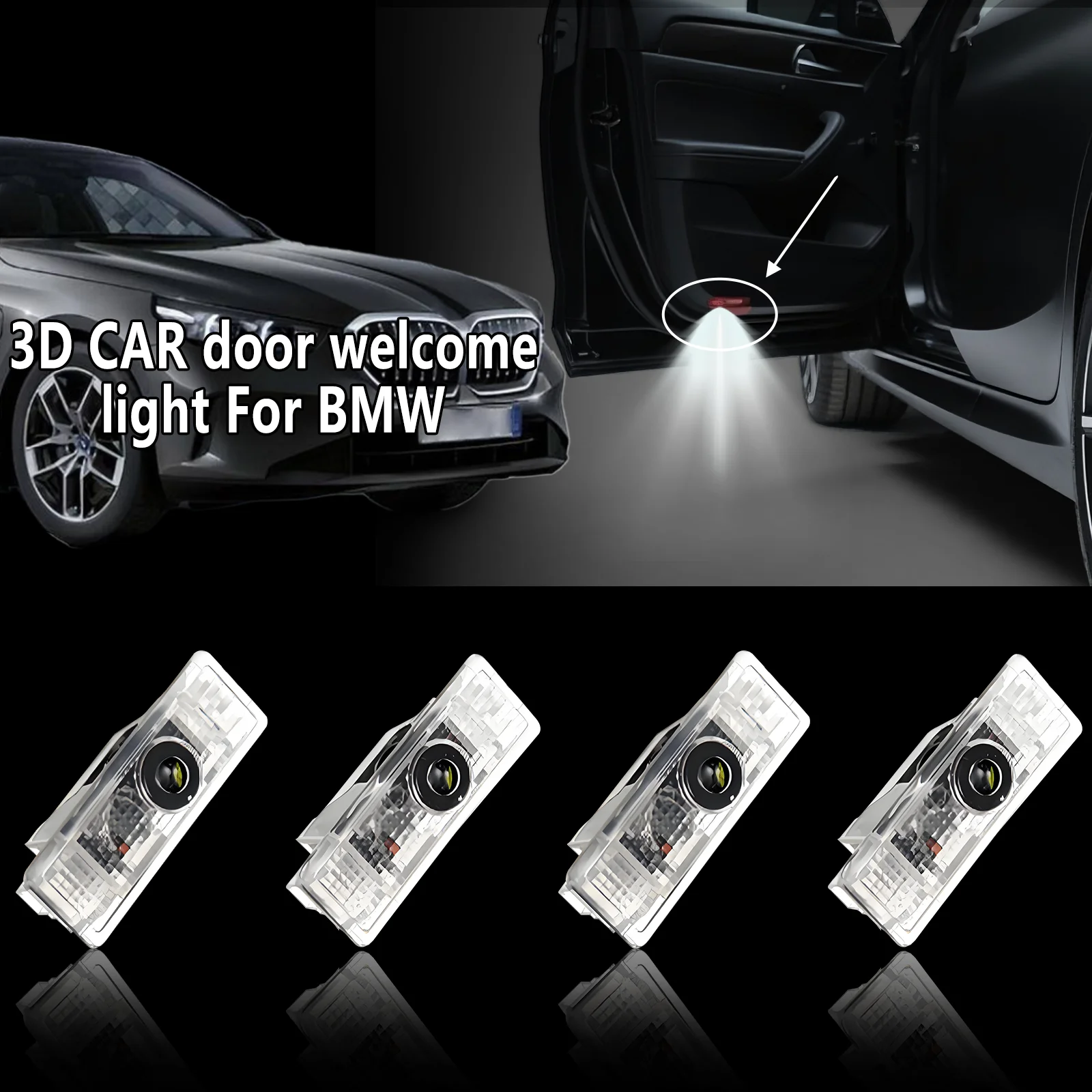 

for BMW X1/X2/X3/X4/X5/X6/3series/4series/5series/6series/7series/F10/M3/M5/mini/mini F56 3D LED Welcome Door Light