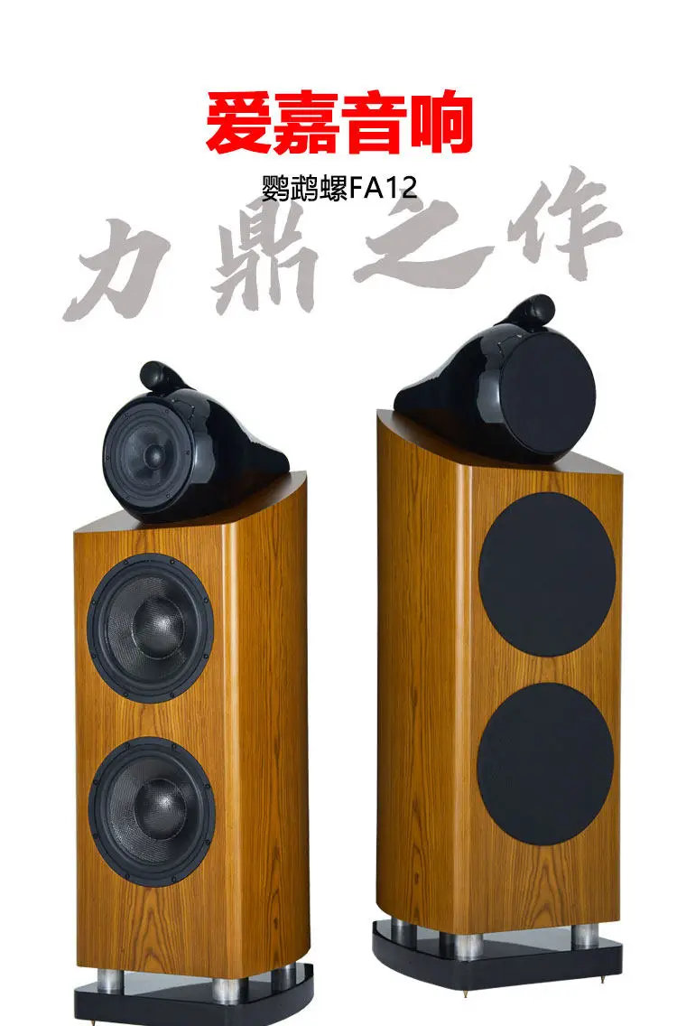 2026 Aijia Audio FA12 Dual 10-inch High-Fidelity Floorstanding Speaker, Nautilus Three-Way Component Speaker view 4
