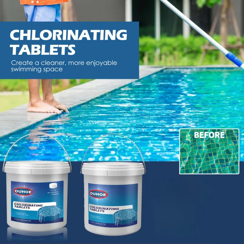 New Swimming Pool Cleaning Effervescent Tablets Dispenser Crystal Clear Disinfect Water Quality Doser Foaming Clarifier Tools