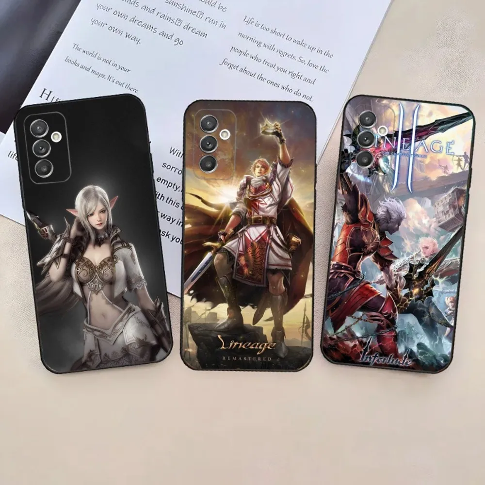

L-Lineage 2 Game Phone Case For Samsung Galaxy A20,A21s,A22,A31,A32,A52,A53,A72,73,A80,A91 Soft Black Phone Cover