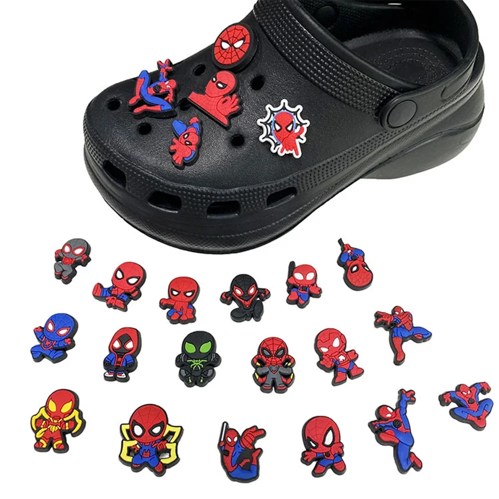 

13Pcs Spider Man Shoe Charms Cartoon Super Hero Shoe Accessories Decration DIY Sandals Kids Gifts Beach bag Decors