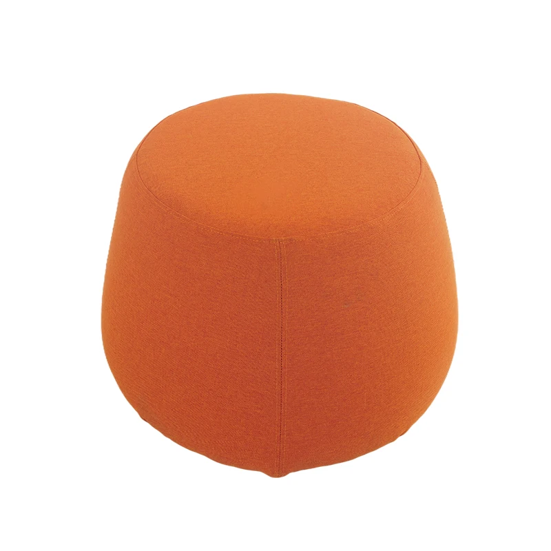 

Custom Contemporary round Pouf Ottoman Lounge Chair Home Furnishing Fabric for Bedroom or Hotel Use