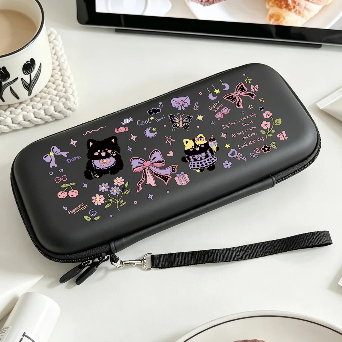 New Fashionable Storage Bags Portable Travel Gaming Accessories Storage Bag for Nintendo Switch Lite/OLED With Mesh Pockets