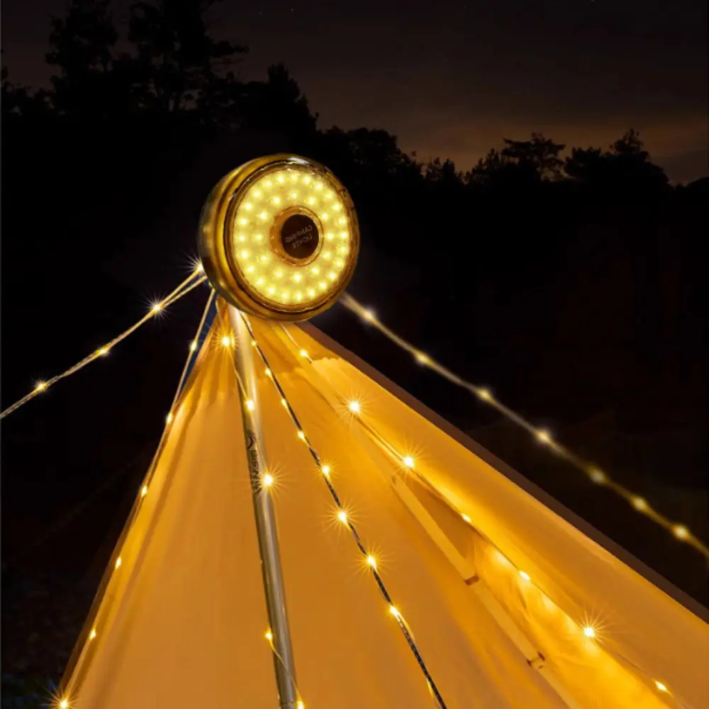 

USB Rechargeable Camping String Lights 8m Length Plastic Texture Rechargeable String Lights Portable Design LED Technology