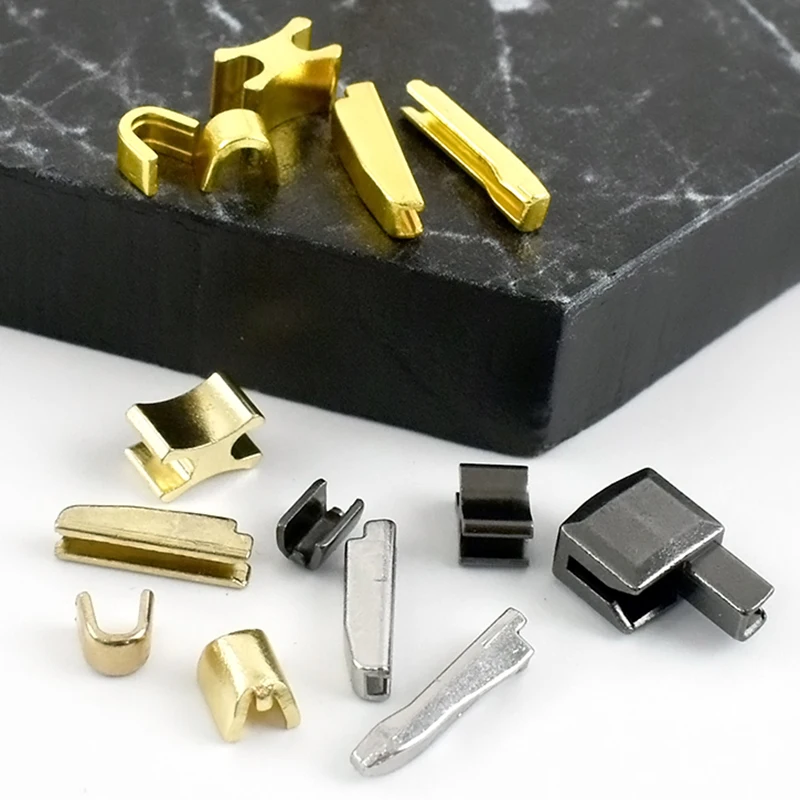 10/20sets Zipper Repair Kit 3# 5# 8# 10# Zippers Slider Anti Slip Tail Stop Stopper Metal Buckles Zip End Lock Insert Supplies