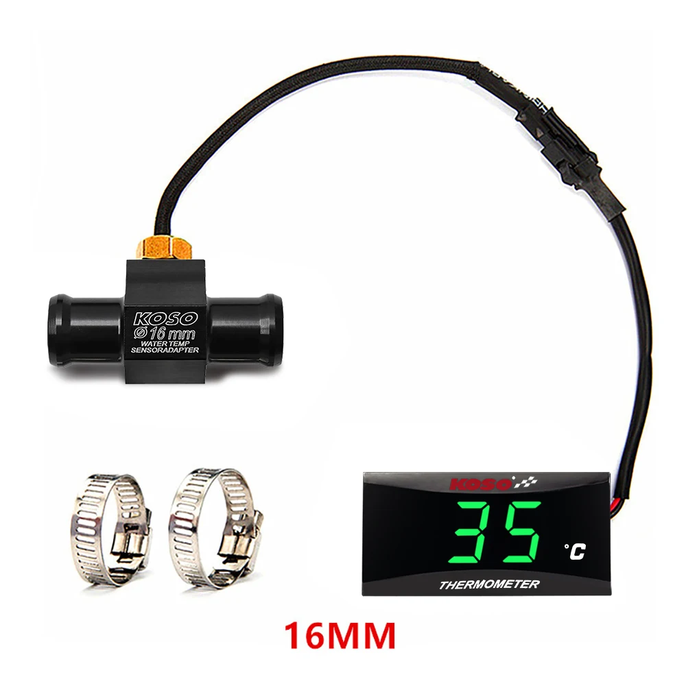 Motorfiets KOSO Watertemperatuurmeter Mini Meter Moto Universele Thermometer Voor XMAX 300 CB400 MT 07 09 Sensor Scooter Racing