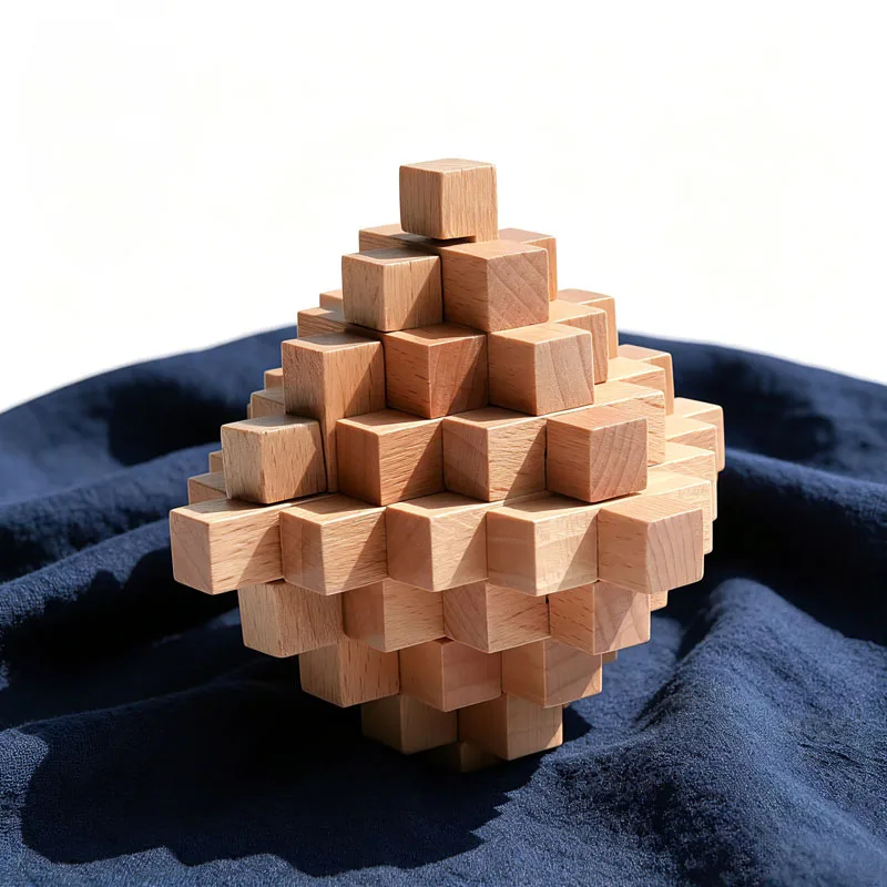 Difficult LuBan Lock Pineapple Shaped Wooden Brain Teaser Puzzles For Kids Adults Educational Mind Toys IQ Challenge Gifts