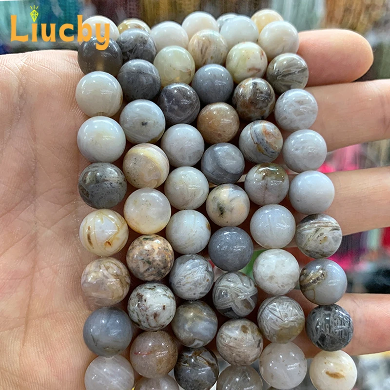 Natural Bamboo Leaf Agates Yellow Smooth Loose Beads For Jewelry Making DIY Accessories Necklace Bracelet 15