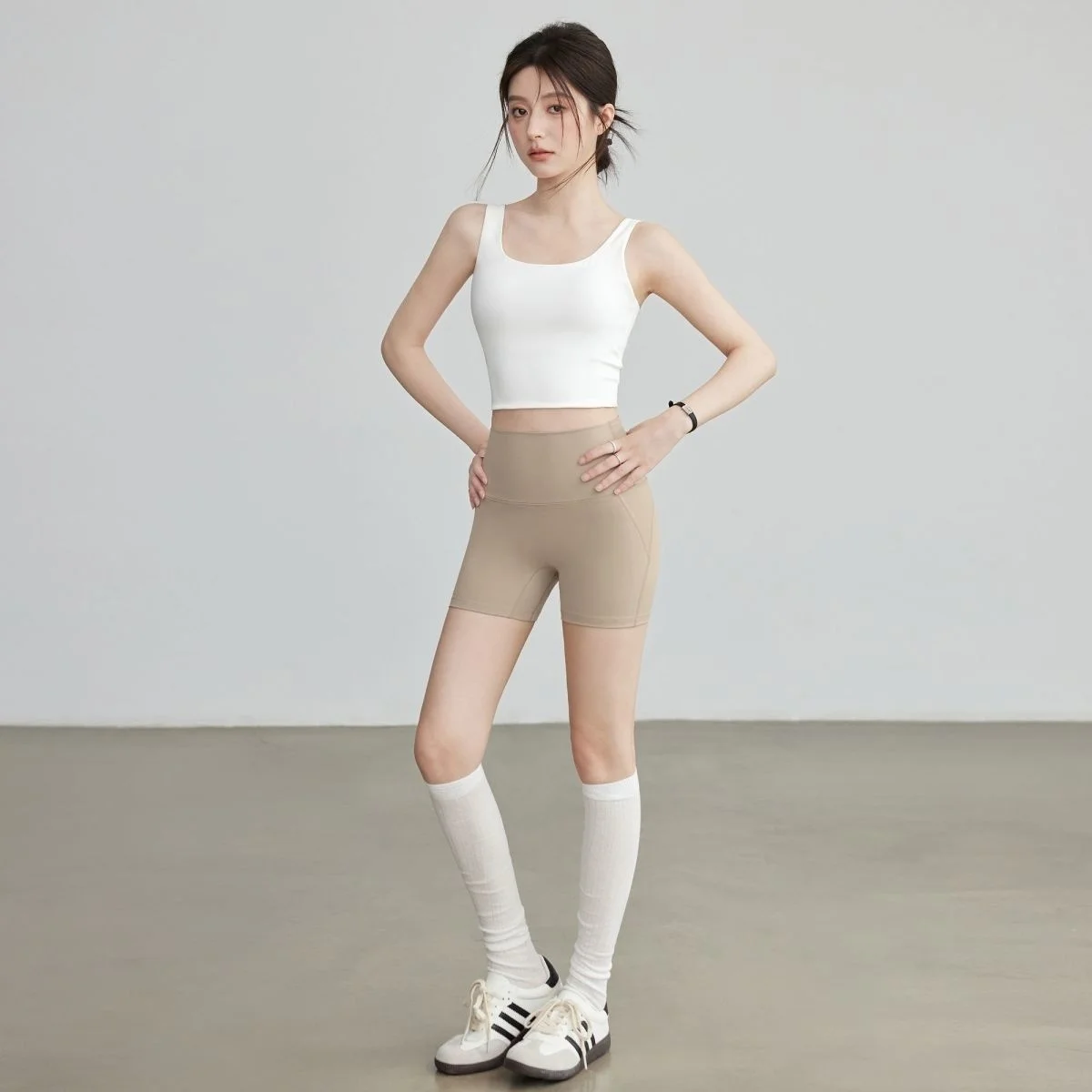 Yogahose Baumwolle Damen Leicht Indoor Wandern Gelb Split Büro Pendeln Tragen Spleißen Party Lila Yogawear Erweiterte Ins