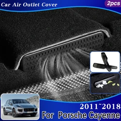 For Porsche Cayenne 92A 2011~2018 Car Accessories Car Under-Seat Air Vent Outlet Cover Protectors Anti-blocking Dust Conditioner