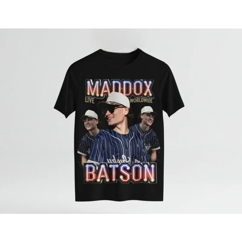 Maddox Batson Merch 2026 Unisex T-shirt Men Short Sleeve Tops fashion Tee Clothes Causal Y2K Tops