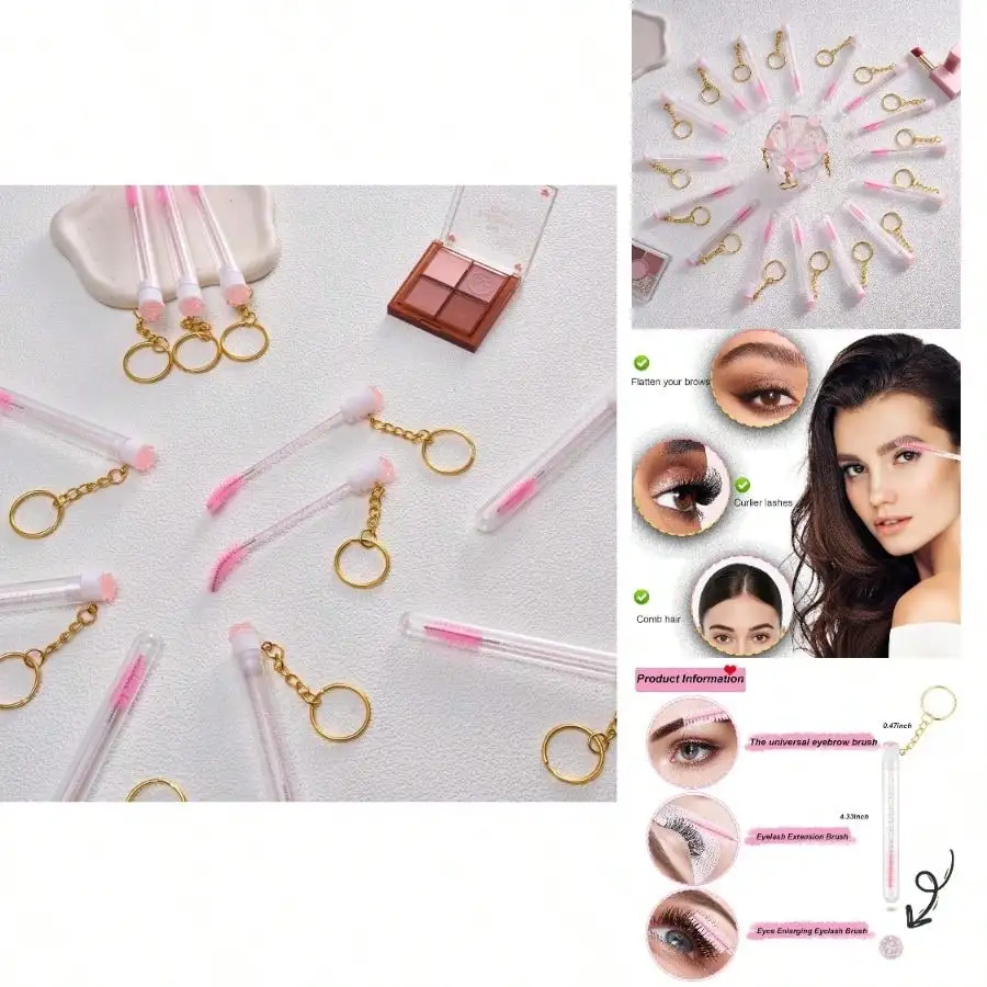 

1200 PCS ,Eyelash Extension Brush Kit – Disposable Lash Spoolies, Micro Swabs, Lip Gloss Brushes 3-In-1 Set,