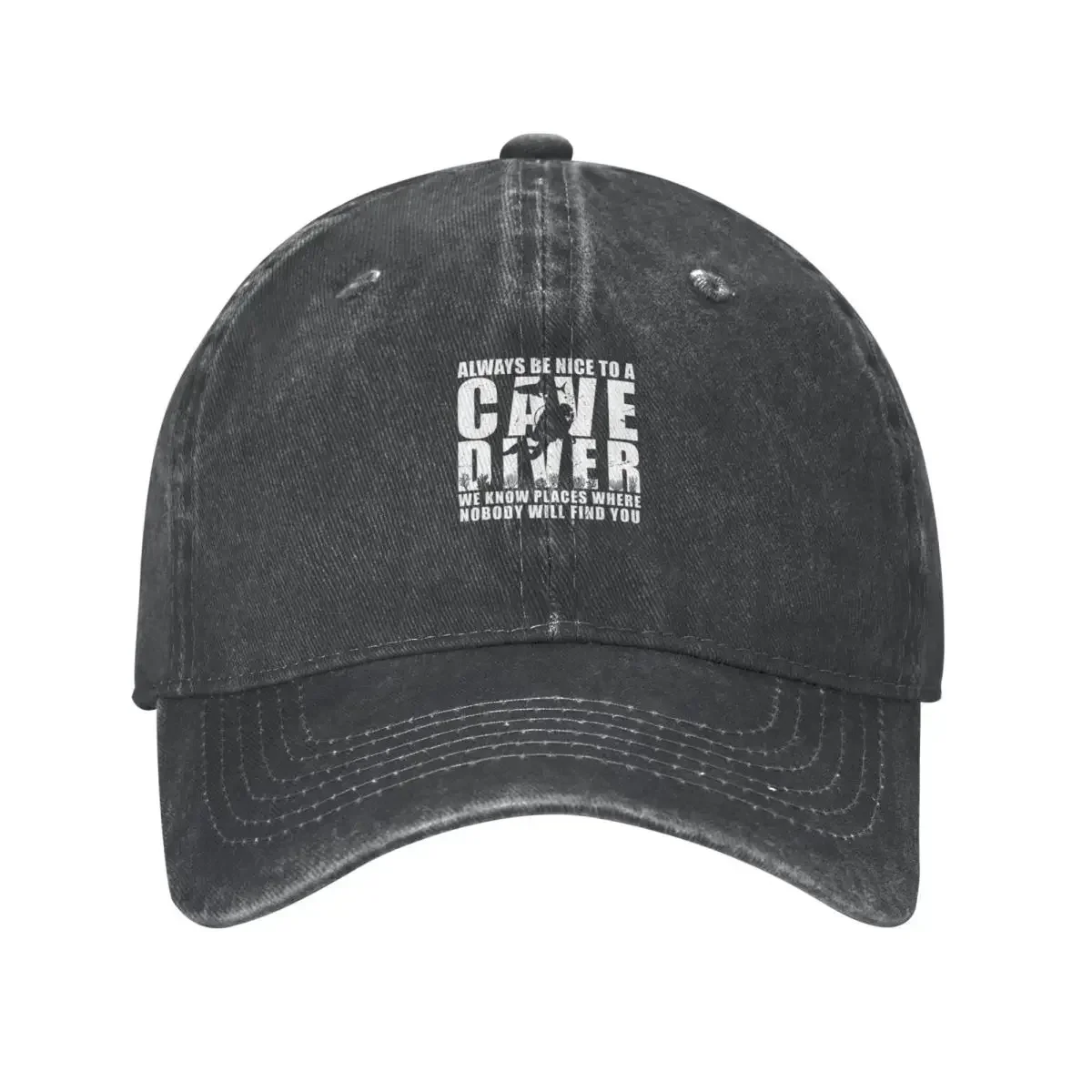 New Fashion Always Be Nice To A Cave Diver Scuba Dive Diving Liveab Baseball Caps Distressed Washed Sun Cap Golf Adjustable Hats