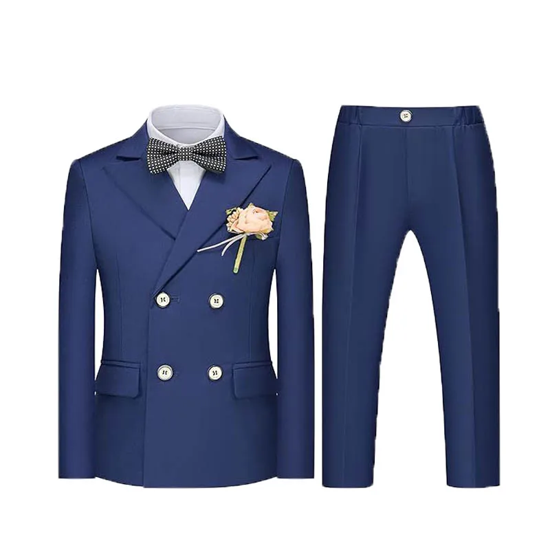 النمط البريطاني الأولاد 3 قطعة/مجموعة سترة السراويل ربطة العنق صورة دعوى مدرسة أطفال فستان عيد ميلاد الأطفال الزفاف الرسمي Custome