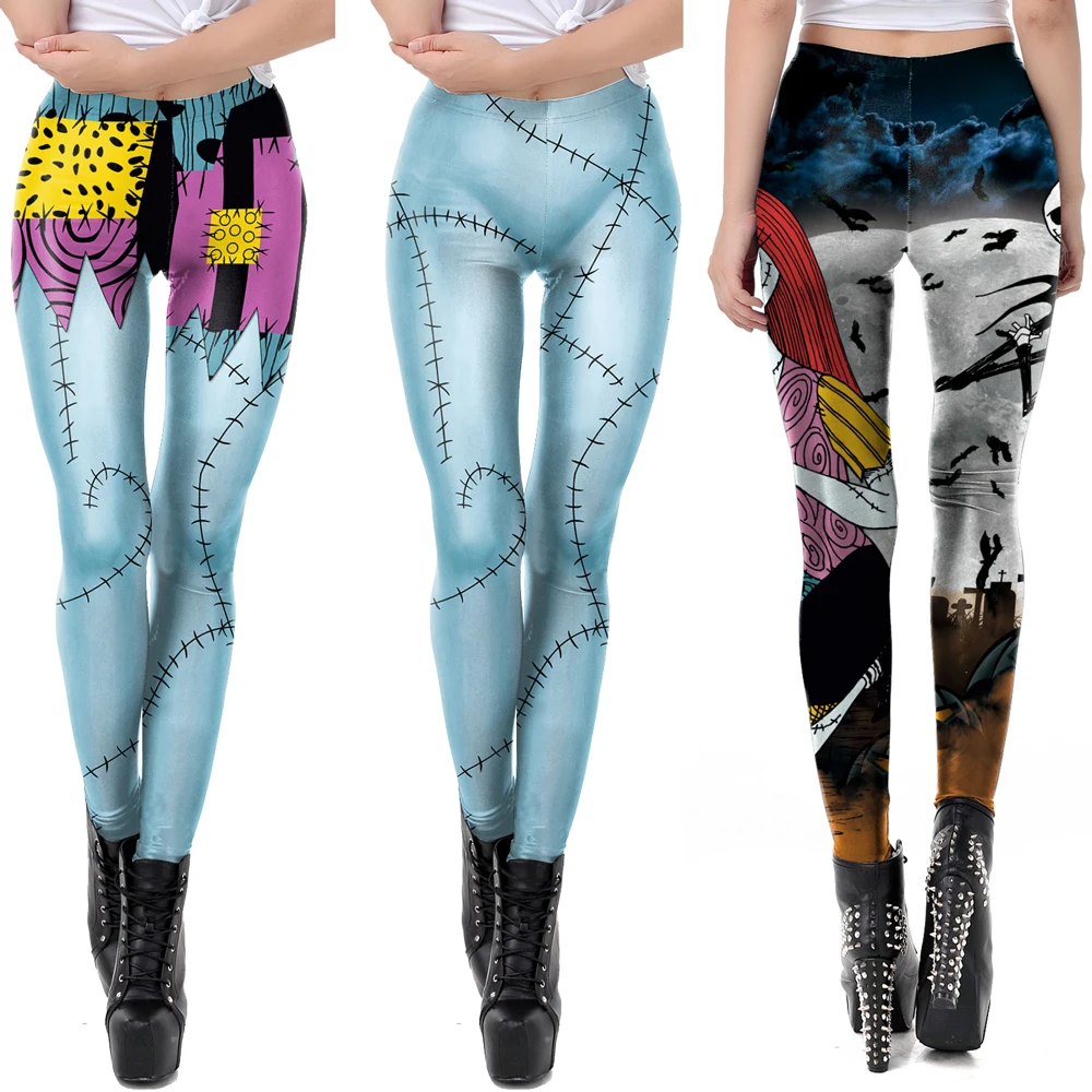 [You're My Secret] Cosplay Zombie Series Legginsy dla kobiet Push-up Fitness Legginsy Spodnie Casual Halloween Party Spodnie 2024