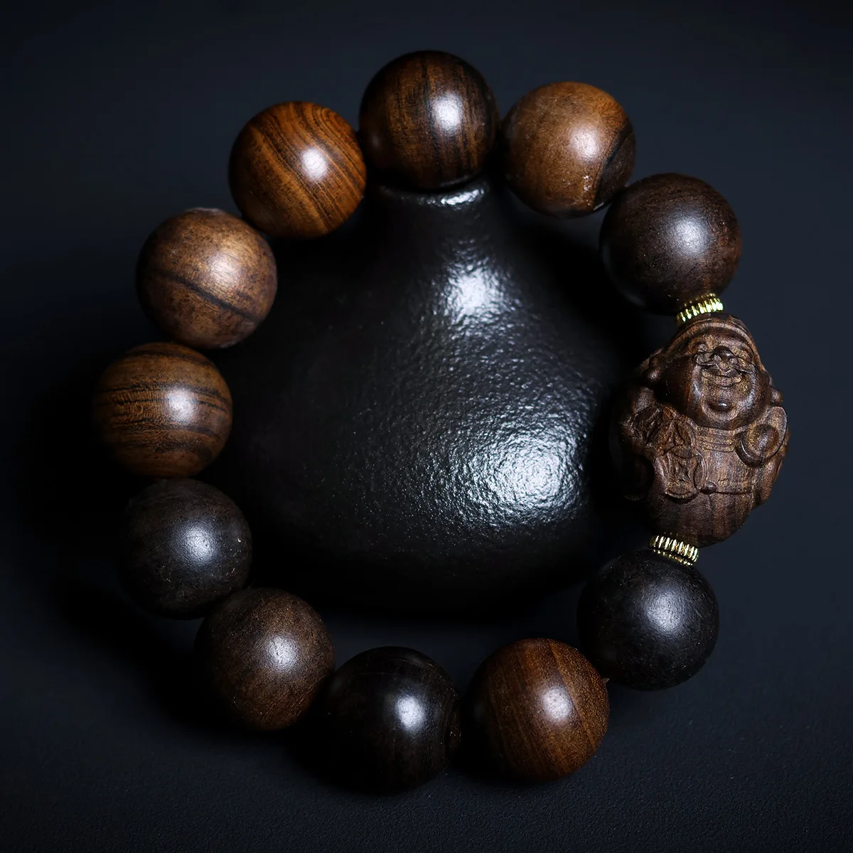Hainan Huanghuali strings smooth grain old material rosary wooden play bracelet female male models Buddha beads