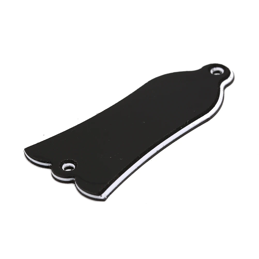 1PC 2Holes Bell-shaped PVC Truss Rod Cover Plate Scroll Plate for LP SG Flying V ES Guitar Black