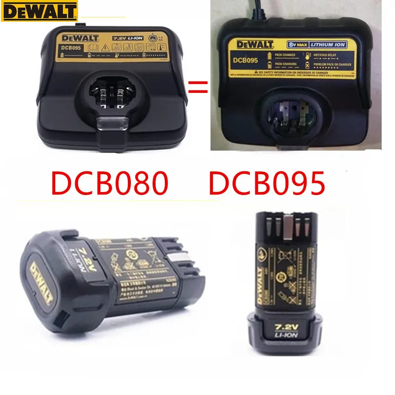 Charger Battery  7.2V 8.0V DCB080 DCB095 for DEWALT DCL023 DCF680 DCB095 DW4390 DCF680N1 DCF680N2 DCF680G2