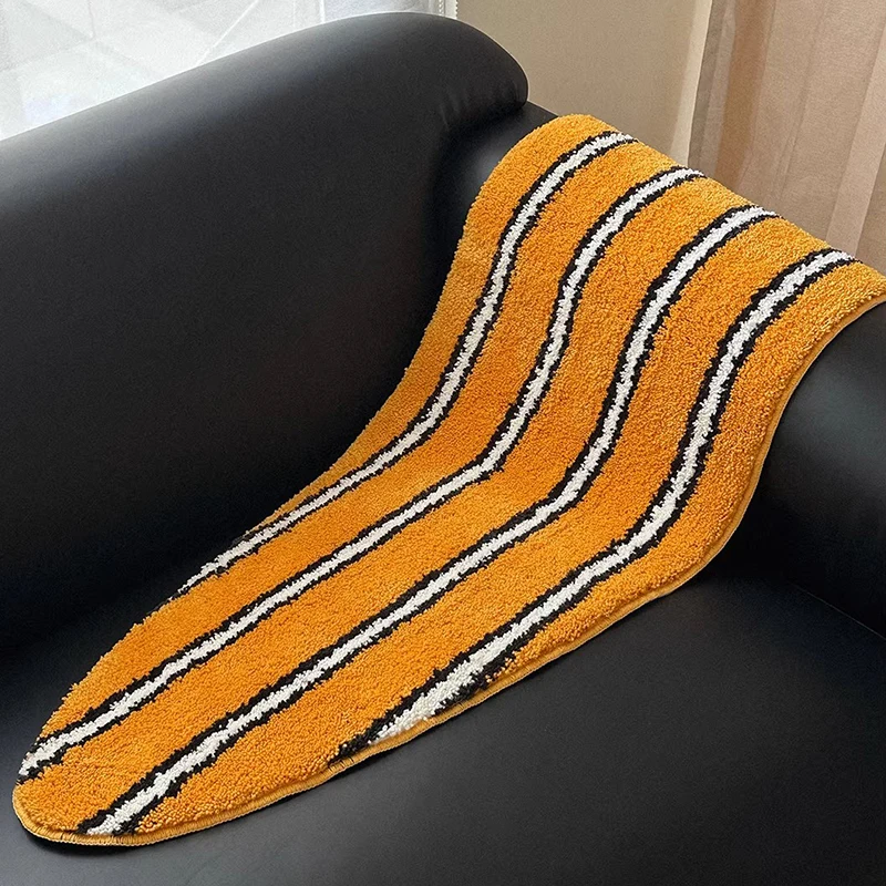 Trendy Surfboard Carpet Summer Paddle Board Sports Mat Bedroom Surfboard Shaped Bedside Blanket Tapestry Oval Shaped Rug