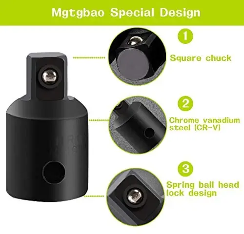 12 Chiếc Máy Khoan Ổ Cắm Adapter Và Giảm Tốc Bộ Mở Rộng Bộ Chuyển Máy Khoan Vào Tốc Độ Cao Hạt Driver 1/4 ", 3/8" Và 1/2 "Ổ