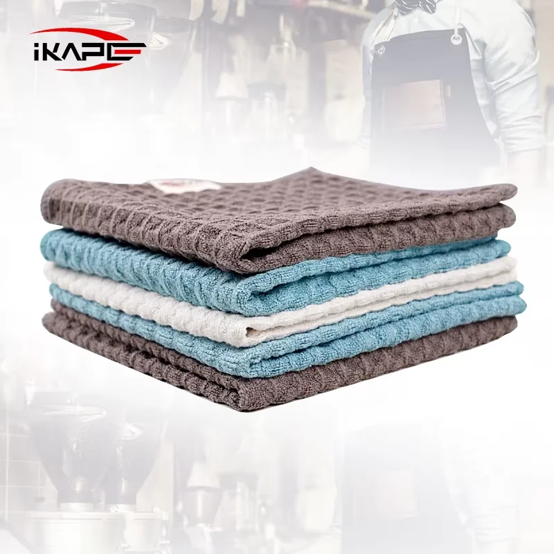 IKAPE Coffee Bar Towel Micro Cloth,Coffee Machine Soft Cleaning Cloth,Espresso Bar Tool,Kitchens Accessories