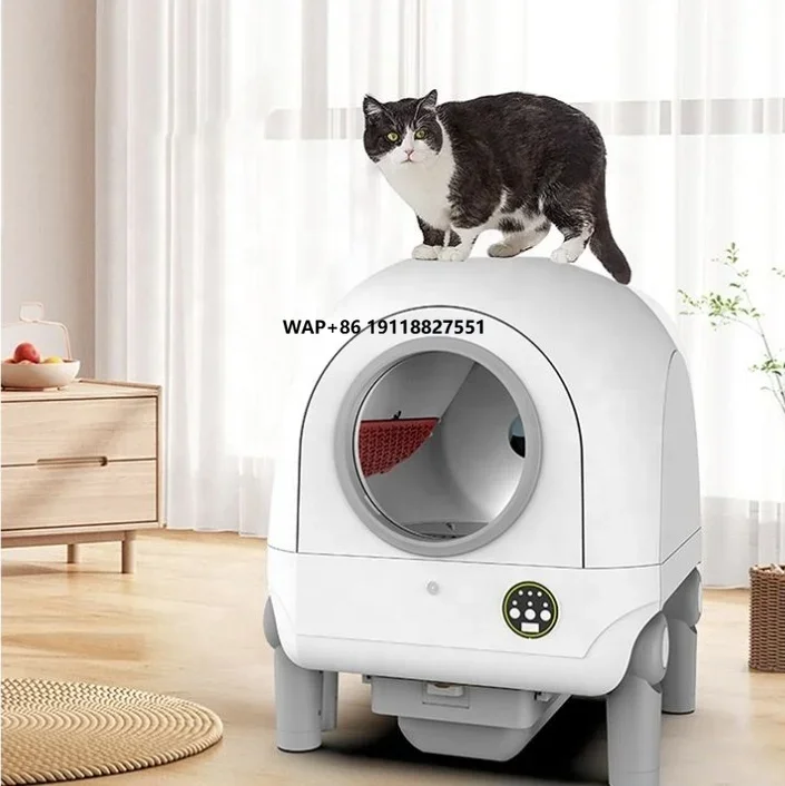Intelligent Automatic Cat  Box APP Control Self-Cleaning Feature Furniture Style Cat Toilet New Smart Accessory